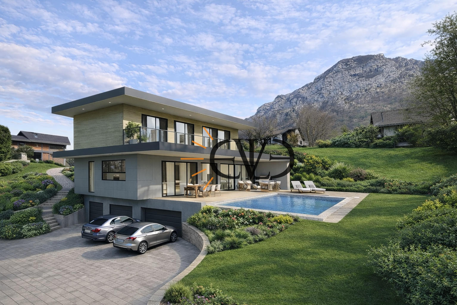 À vendre   Projet de villa contemporaine d’exception à Collonges-sous-Salève