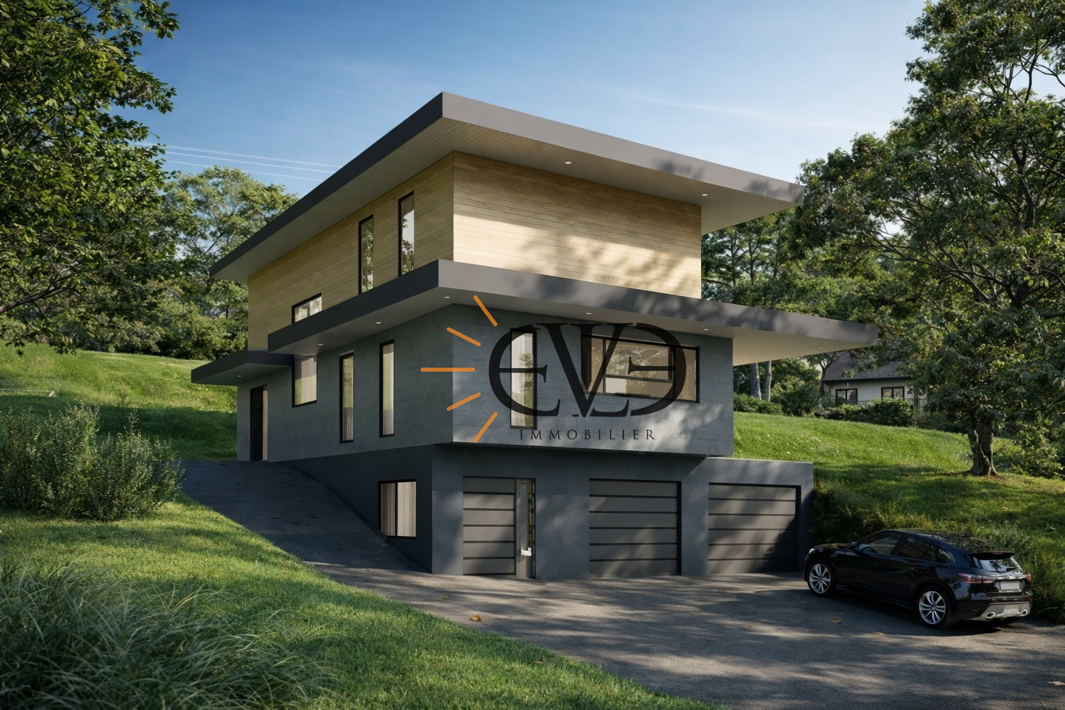 À vendre   Projet de villa contemporaine d’exception à Collonges-sous-Salève