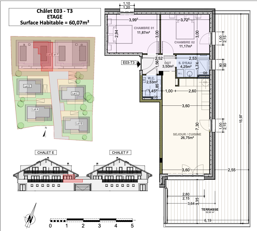 Appartement 3 pièces 60,07 m2